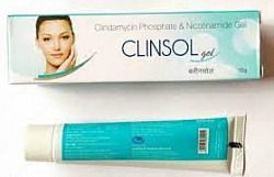 Clinsol gel akne va muammoli yuzlar uchun (klindamitsin fosfat va nikotinamid)