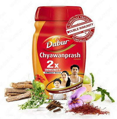 Препарат Чаванпраш Дабур, Иммунитет и сила(575 грамм):uz:Chyawanprash, Dabur immunitetni oshirish uchun vosita