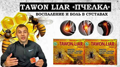 Капсулы от боли в суставах и мышцах Тавон Лаир Tawon Liar (Пчелка):uz:Tawon Liar (Aricha) - bo'g'im va mushaklardagi og'riqlarga qarshi kapsula