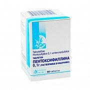 PENTOKSIFILLIN 0,1 tabletkalari N60