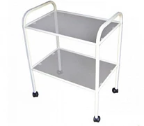 Tibbiy manipulyatsiya stoli (ko'chma, ikkita zanglamaydigan po'latdan yasalgan javon bilan)