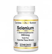 Kaliforniya oltin oziqlantiruvchi xamirturushsiz selen, 200 mkg, 180 sabzavotli kapsulalar