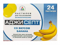 ADJISEPT pastilkalar so vkusom banana N24