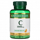 Nature's Bounty, витамин C, 1000 мг, 100 капсул:uz:Tabiatning ne'mati, S vitamini, 1000 mg, 100 kapsula