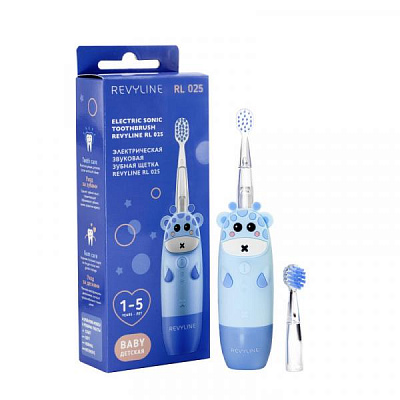 Звуковая зубная щётка Revyline RL 025 Baby , Blue:uz:Ovozli tish cho'tkasi Revyline RL 025 chaqaloq, ko'k